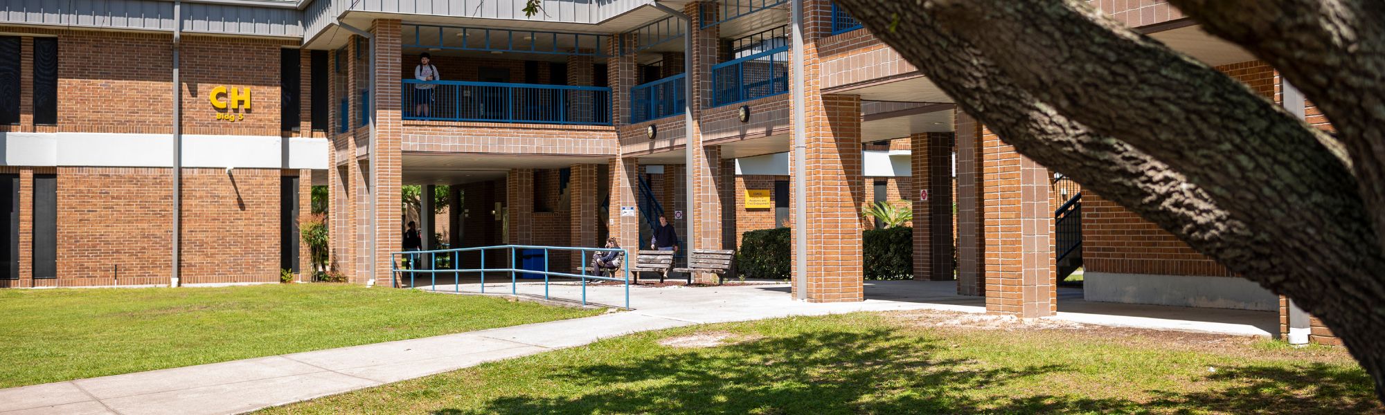 Exterior of the CH and EN buildings.